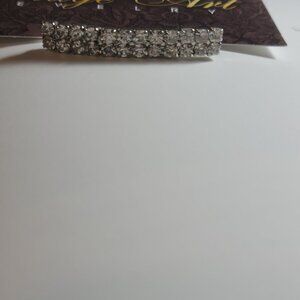 Antique Bar pin Double Row Cz High Quality Prong set on Rhodium Beauty Finish